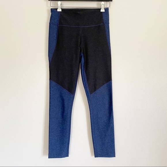 OUTDOOR VOICES Two Tone Blue Black Leggings Small - Picture 1 of 8